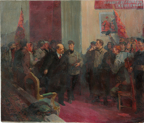 Жарков-Волжский Василий Сергеевич. Встреча Ленина с делегатами комсомола 